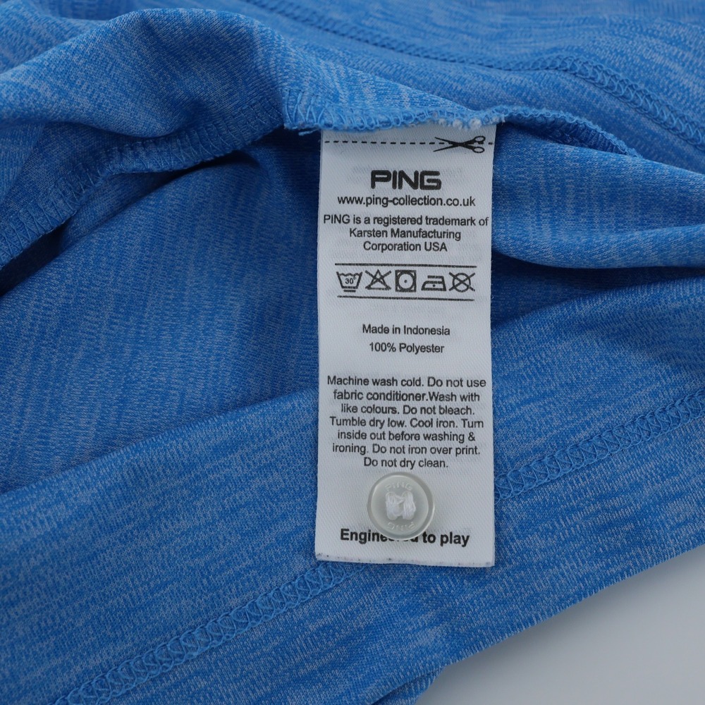 Ping‎ Sensorcool Mens XL Blue Heathered Short Sleeve Golf Polo Shirt - Picture 7 of 7